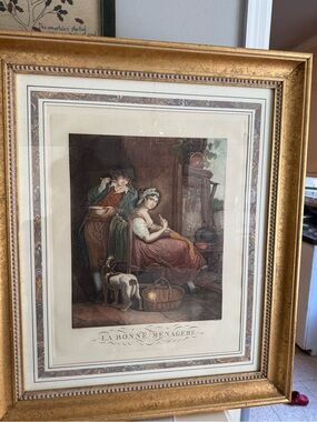 La Bonne Ménagère Framed Vintage Strike Print - Large Gold Frame